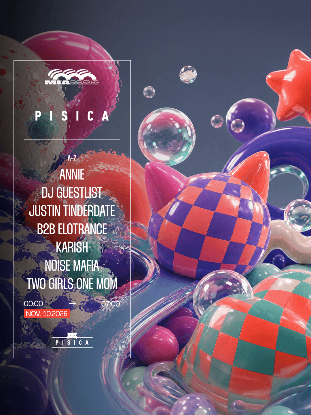 Pisica : Noise Mafia, Dj Guestlist, Two Girls One Mom & More