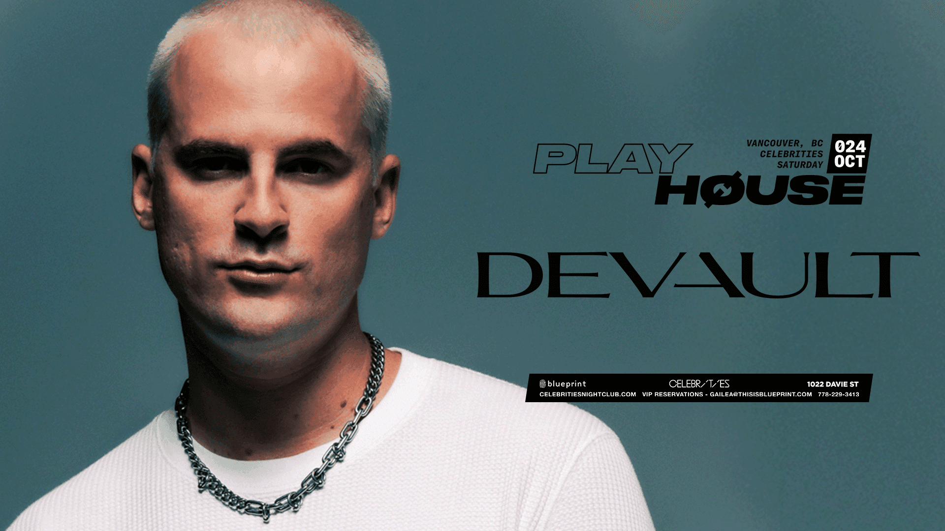Flyer de Playhouse Pres. Devault