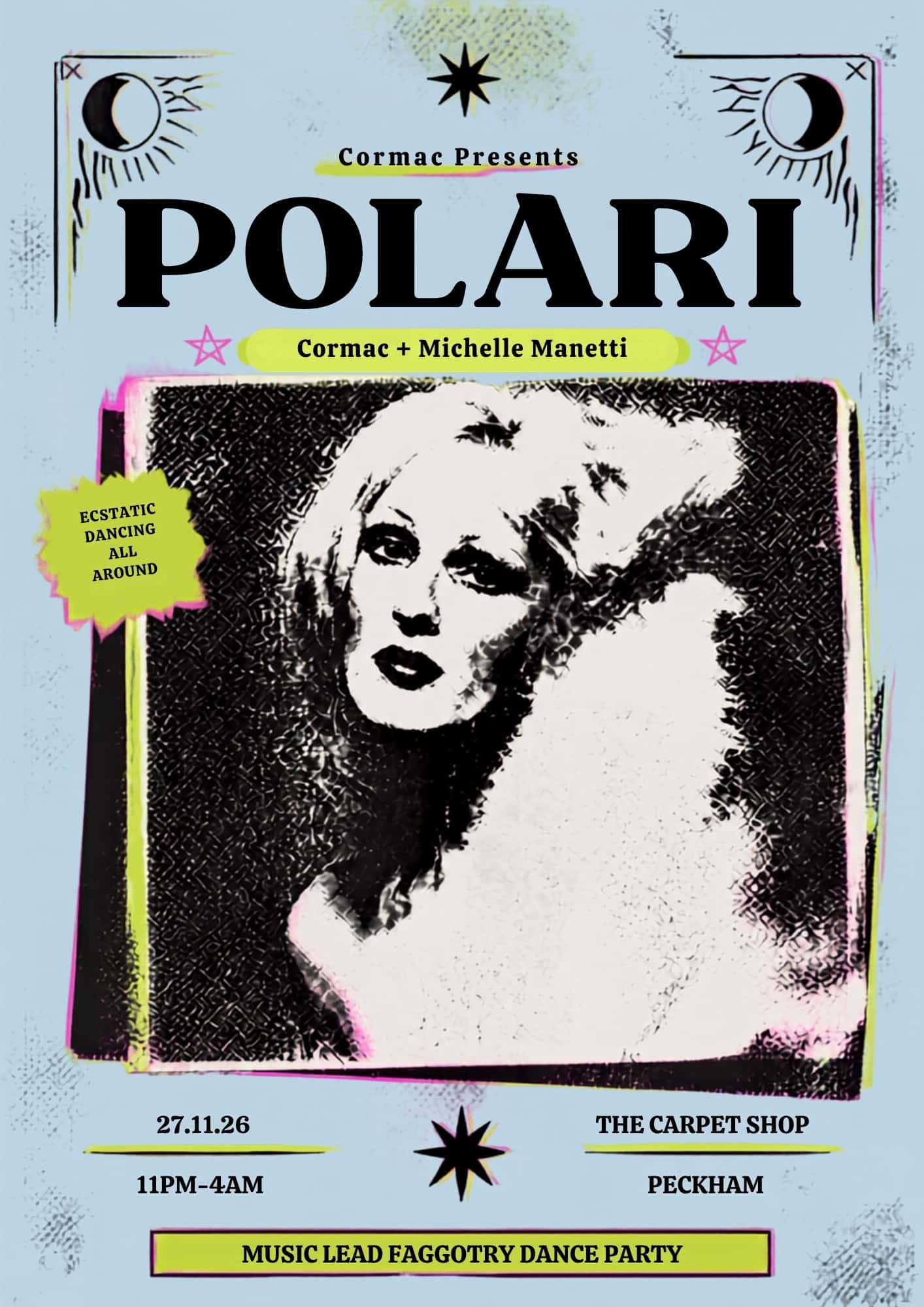 Flyer of Polari with Cormac & Michelle Manetti