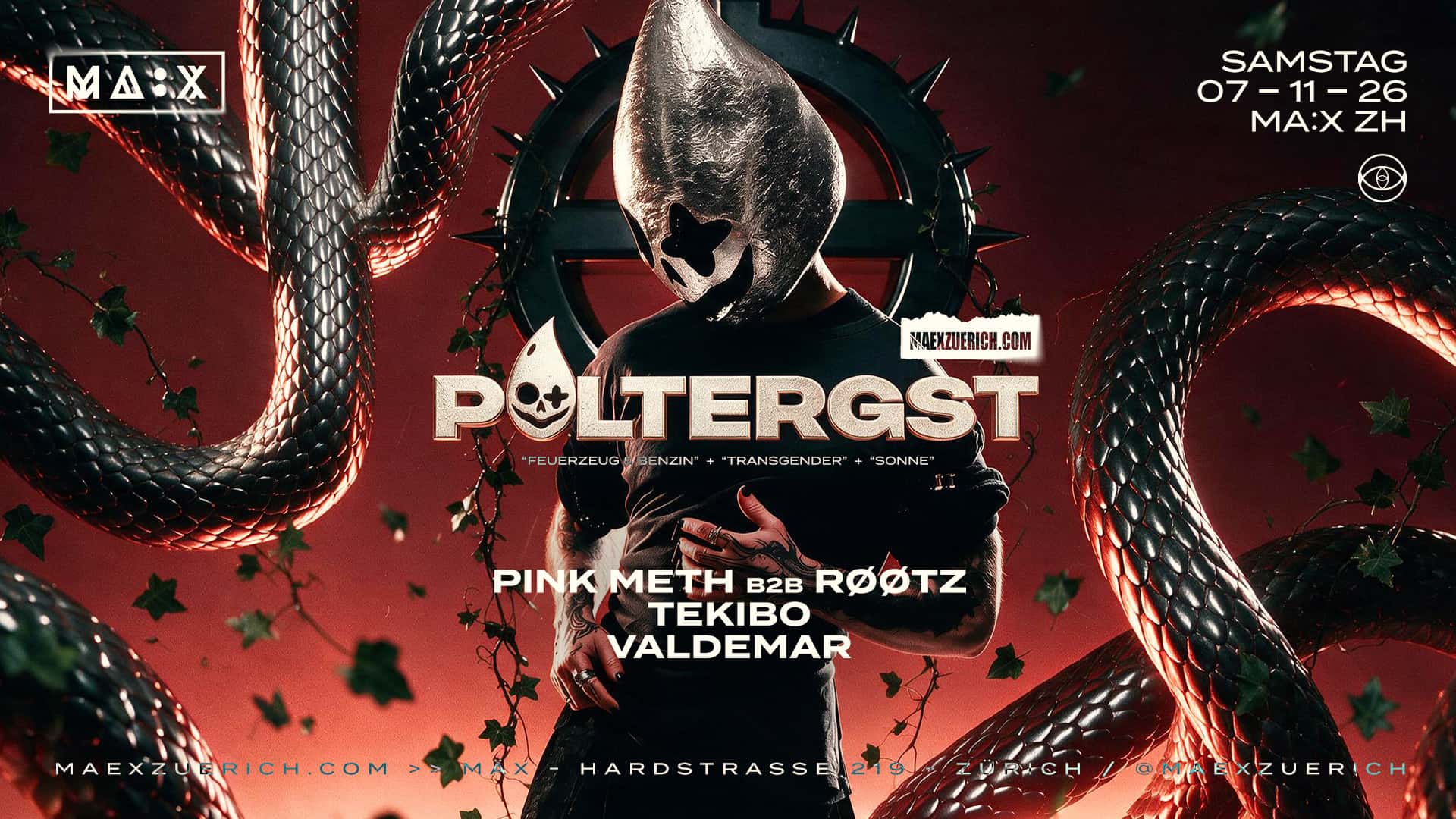 Flyer de Poltergst x Zurich