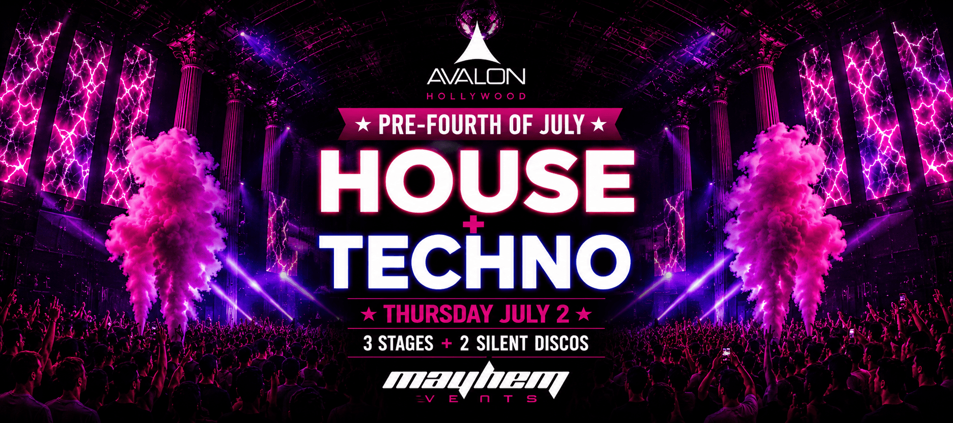 Cartel de Pre-Fourth of July: House + Techno