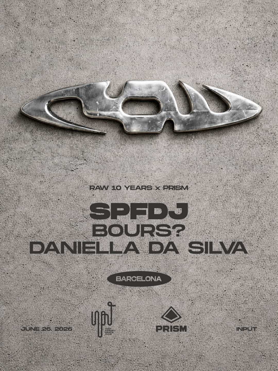 Flyer de PRISM pres. World Tour RAW with SPFDJ