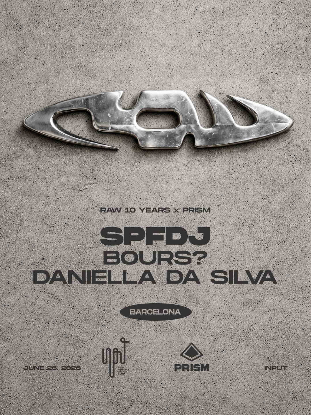 Cartel 1 de PRISM pres. World Tour RAW with SPFDJ