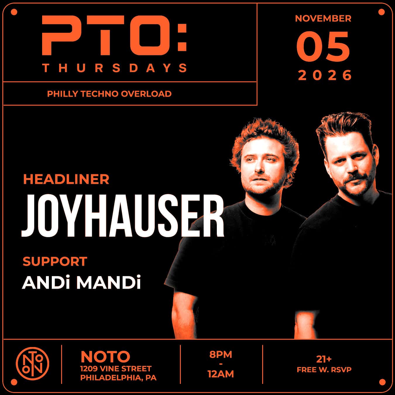 Flyer de PTO Thursdays: Joyhauser