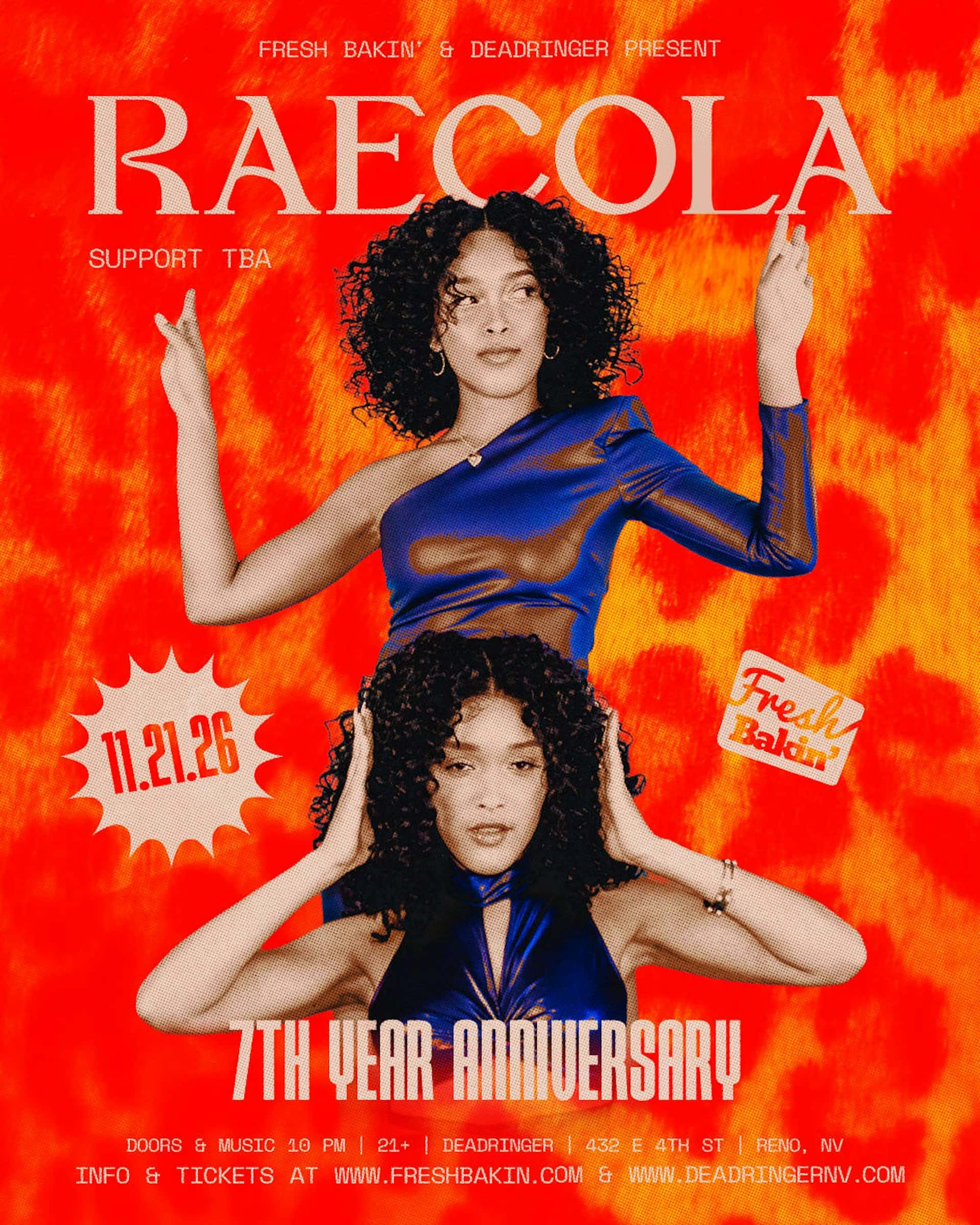 Flyer of Raecola - DeadRinger 7th Anniversary