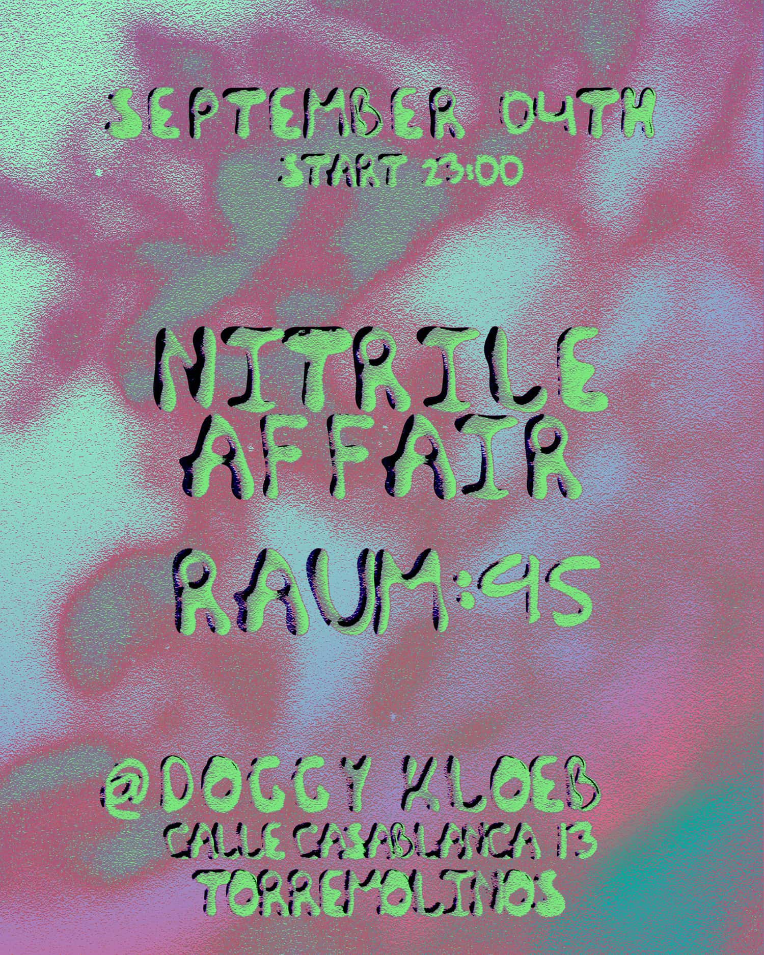 Cartel de Raum:95 y Nitrile Affair
