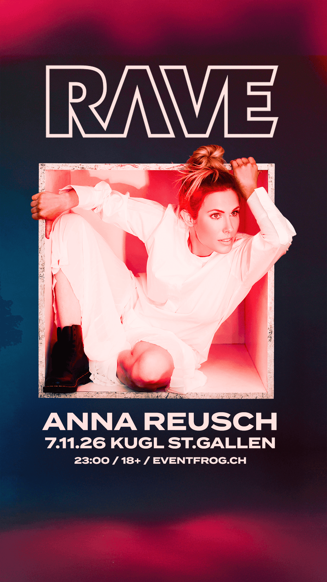 Flyer of RAVE w/ Anna Reusch, Reto S, Back To Life, Davide Passavanti
