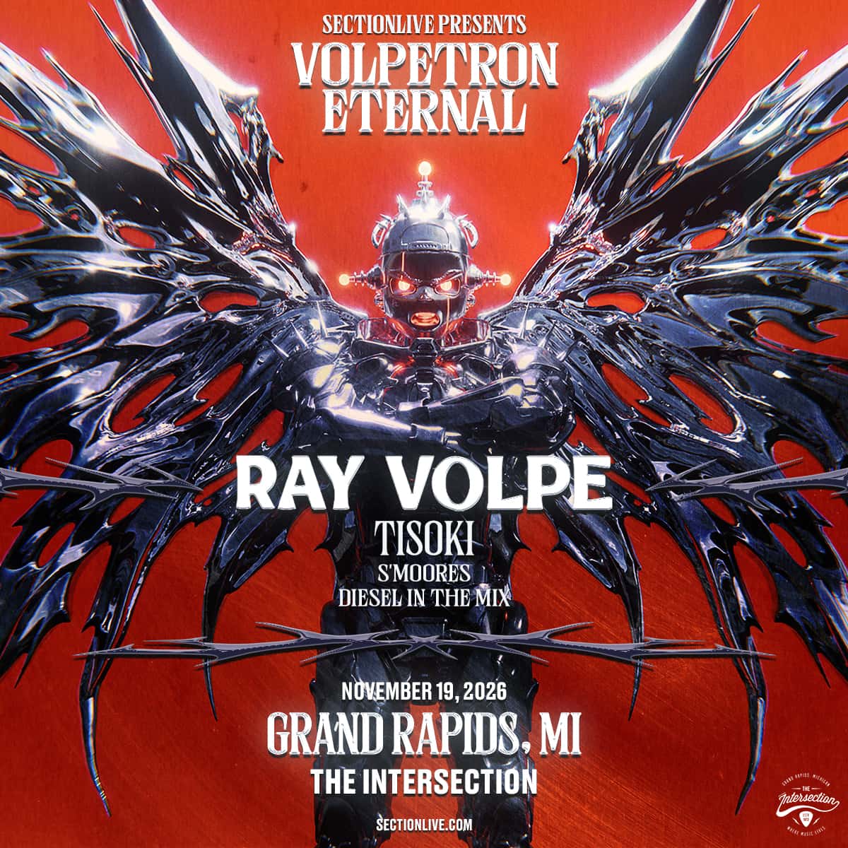 Flyer of Ray Volpe – Volpetron Eternal Tour