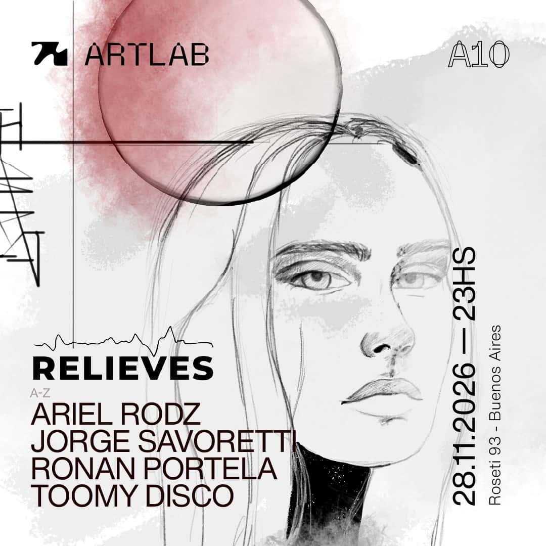 Flyer de RELIEVES presenta: Ariel Rodz + Jorge Savoretti + Ronan Portela + Toomy Disco