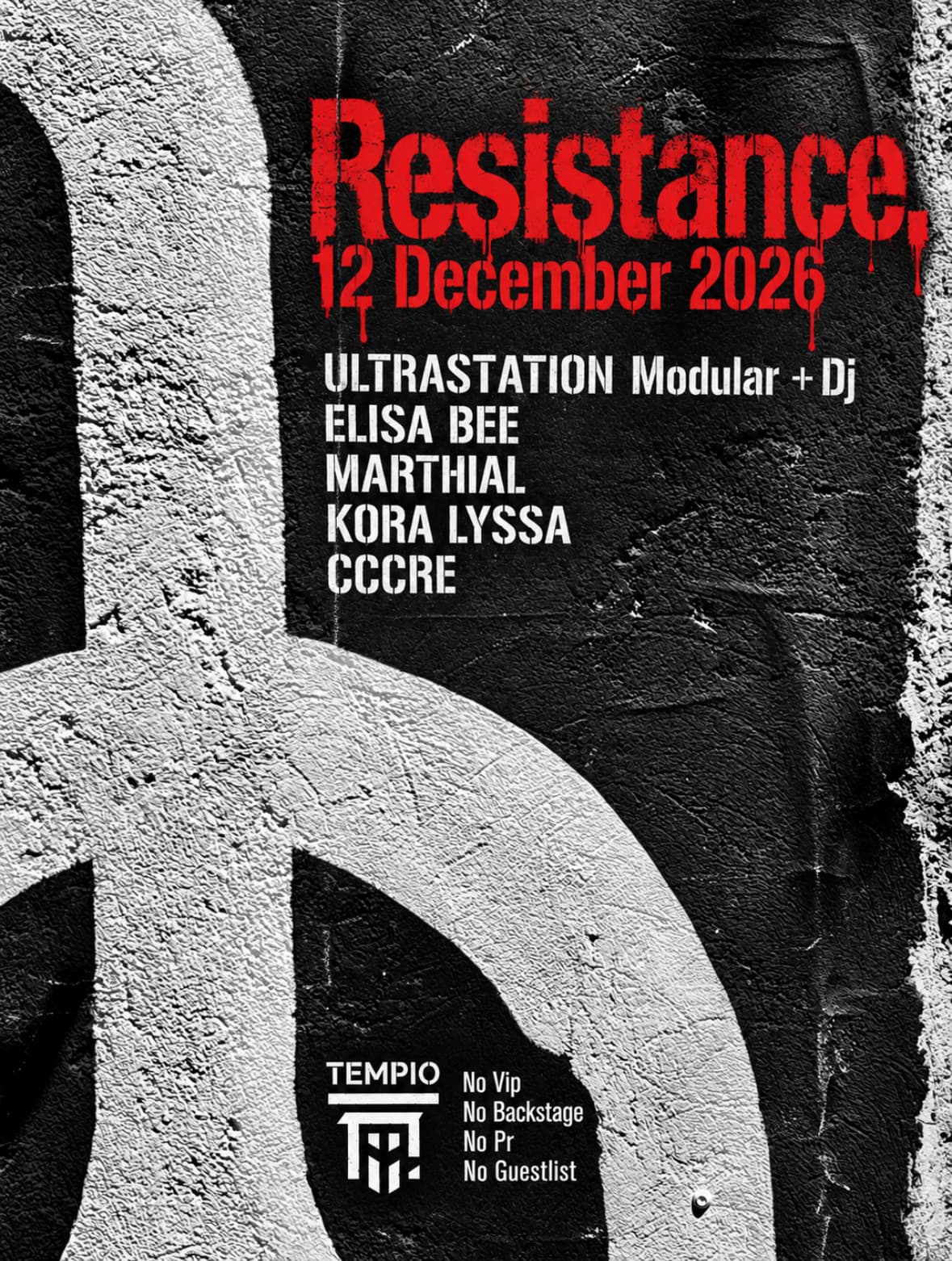 RESISTANCE: Ultrastation Cosmic Force + Comrade Winston, Elisa Bee, Marthial, Kora Lyssa, cccre