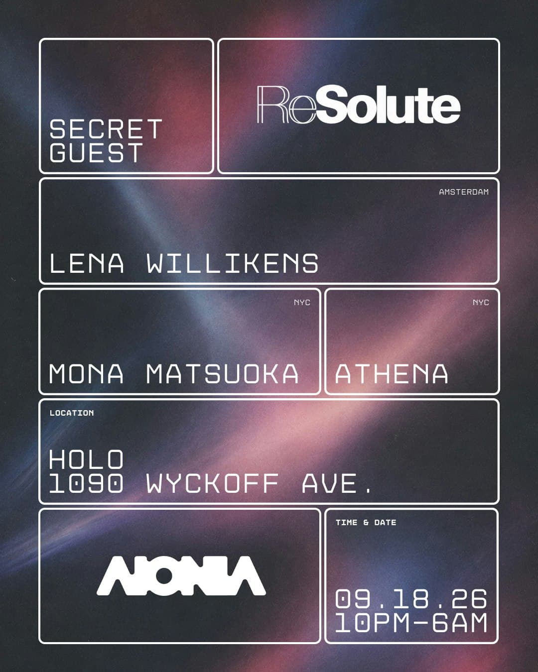 ReSolute x Aionia: Secret Guest - Lena Willikens + more TBA