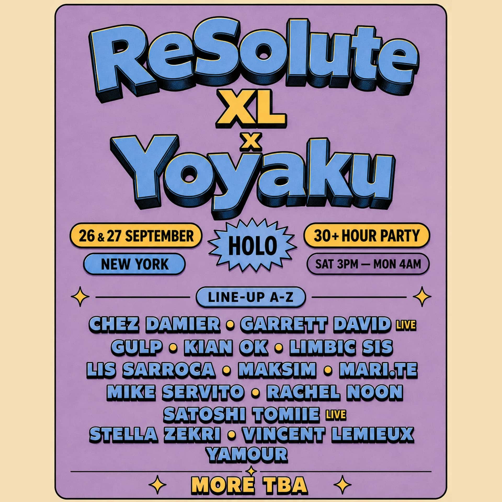 Flyer de ReSolute x Yoyaku