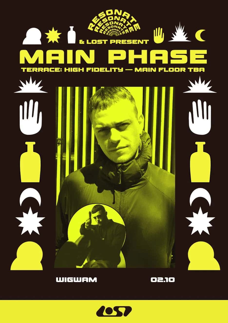 Flyer of Resonate x LOST: Main Phase & High Fidelity