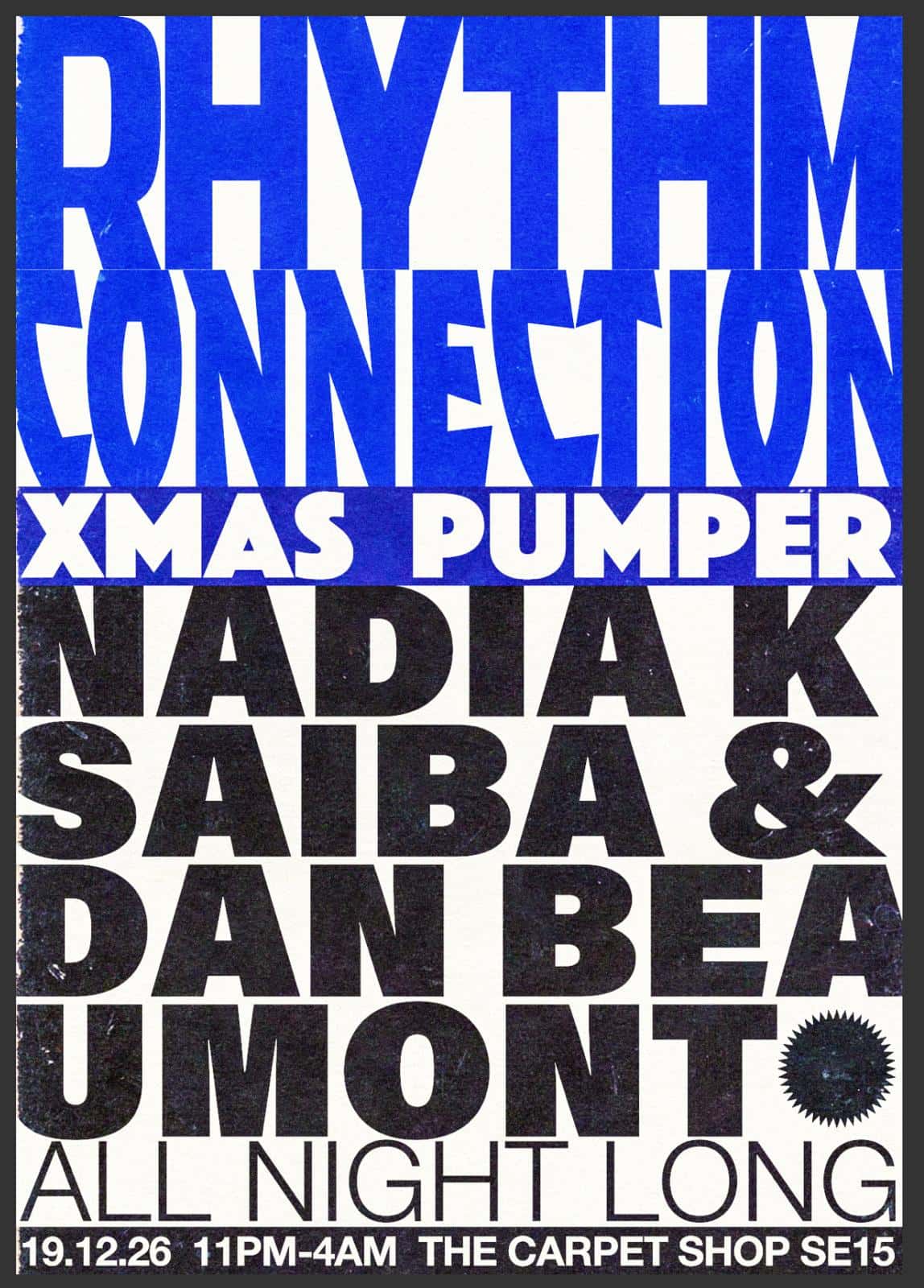Flyer de Rhythm Connection Xmas Pumper