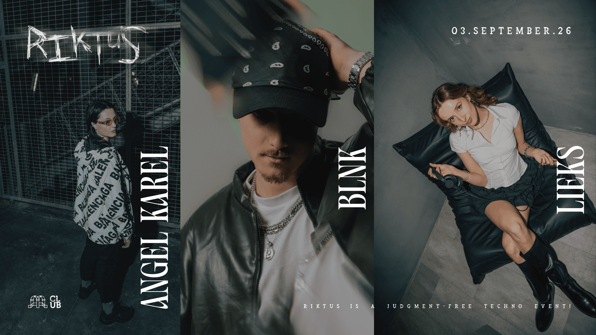 Cartel de Riktus with LIEKS, BLNK, Angel Karel