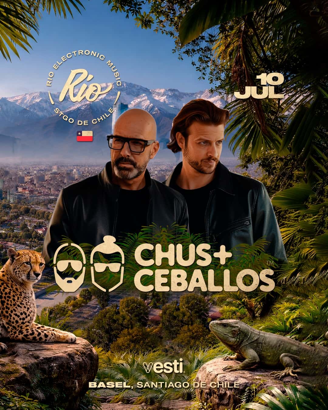Cartel de RIO ELECTRONIC Presenta: CHUS & CEBALLOS - THE KINGS ARE BACK