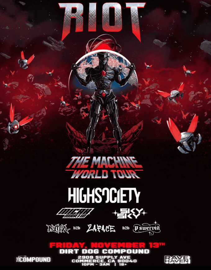 Flyer of RIOT: The Machine World Tour