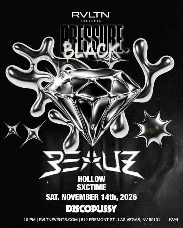 Flyer of RVLTN Presents: PRESSURE w/ BEAUZ