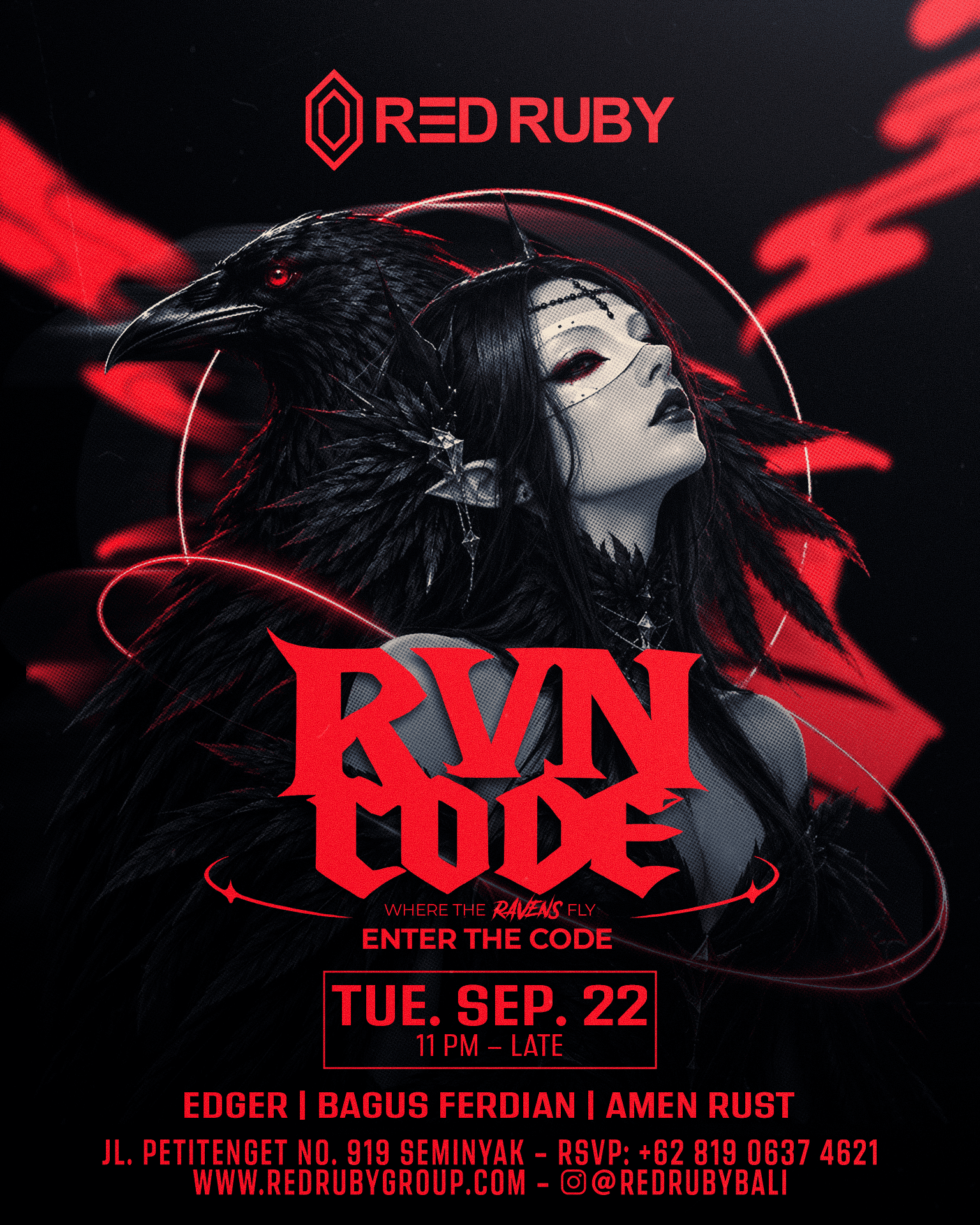 Flyer de RVN CODE — ENTER THE CODE