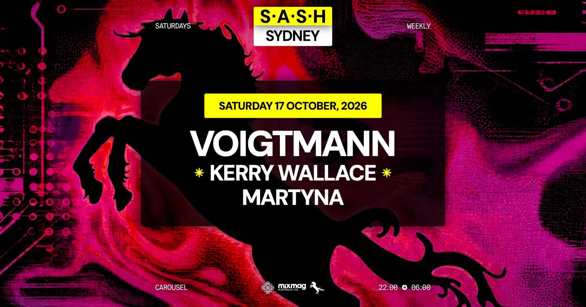 Flyer of ★ S.A.S.H Sydney ★ Voigtmann ★ Saturday 17th October ★