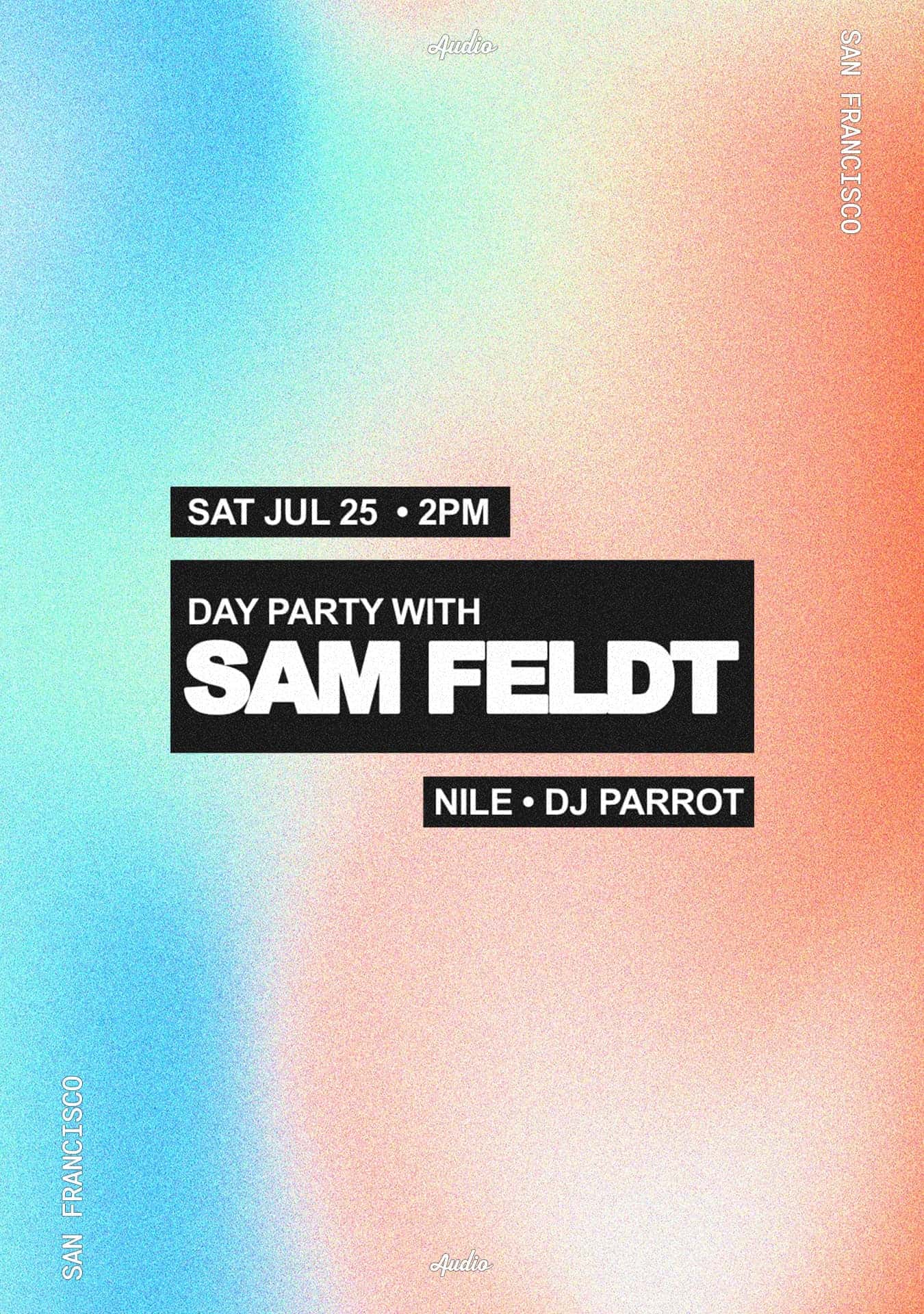 Flyer de Sam Feldt (Day Party)