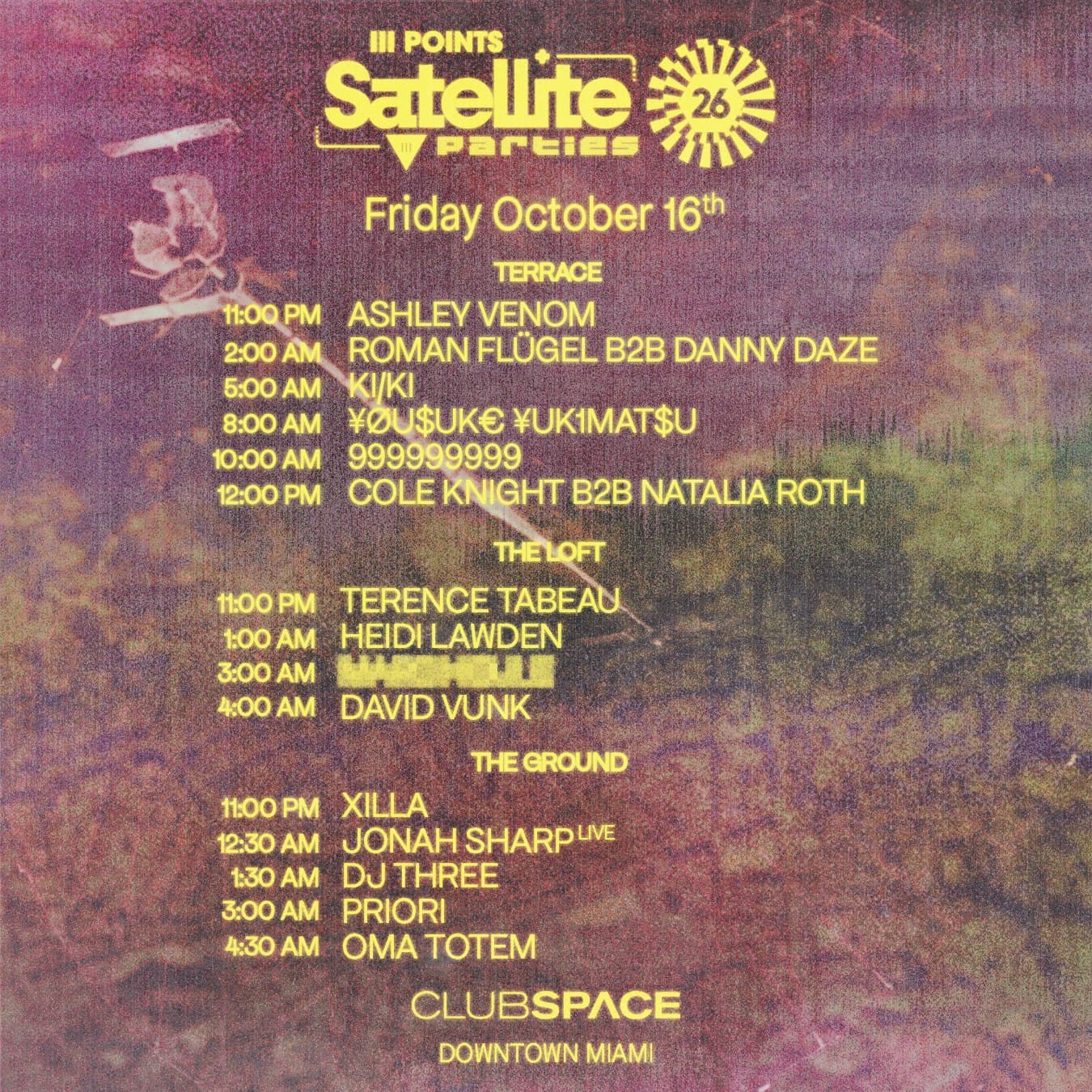 Satellite: 999999999, KI/KI, Roman Flügel, Danny Daze, ¥ØU$UK€ ¥UK1MAT$U + More