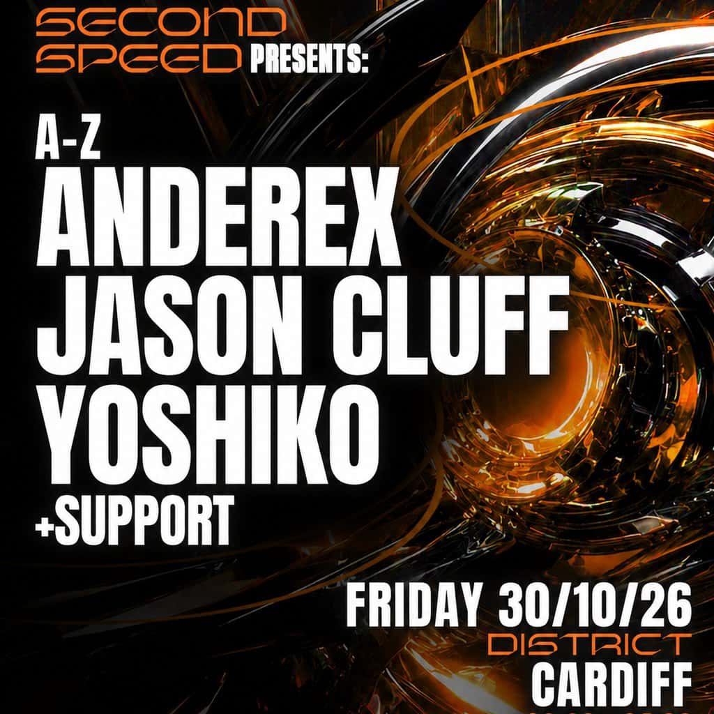 Flyer of Second Speed: Yoshiko, Anderex, Jason Cluff (Cardiff)