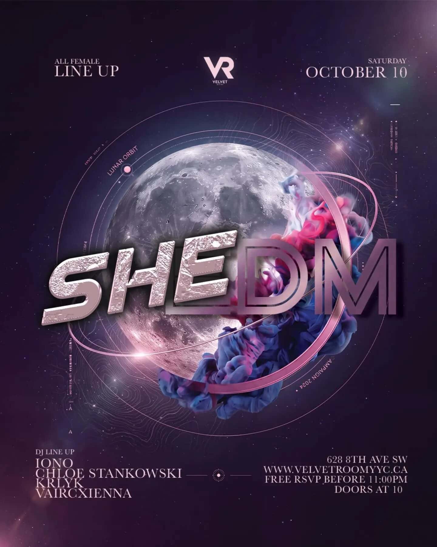 Flyer de SHE.DM 3 – All Female Lineup