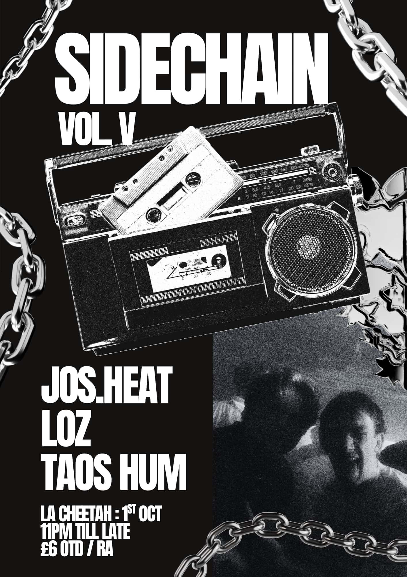 Flyer of Sidechain Vol. V: Loz, Taos Hum and Jos.heat