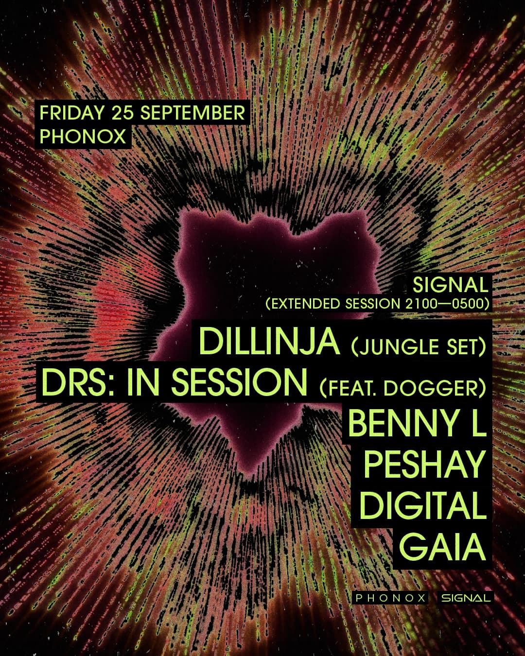 Signal: Dillinja (Jungle Set), DRS, Dogger, Benny L, Peshay, Digital, Gaia