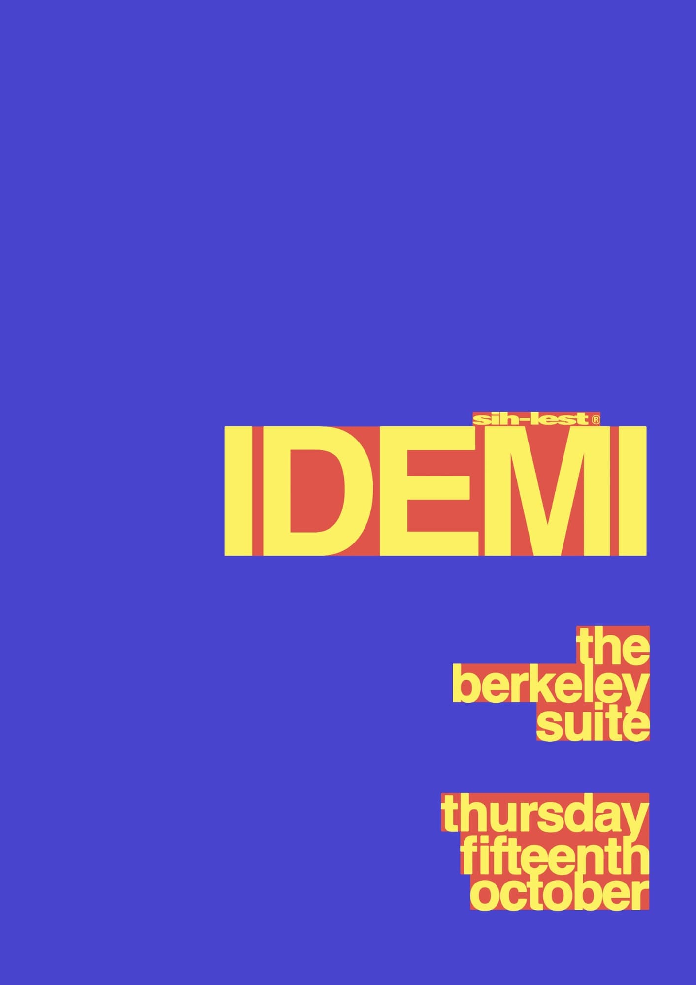 Sih-Lest presents: IDEMI
