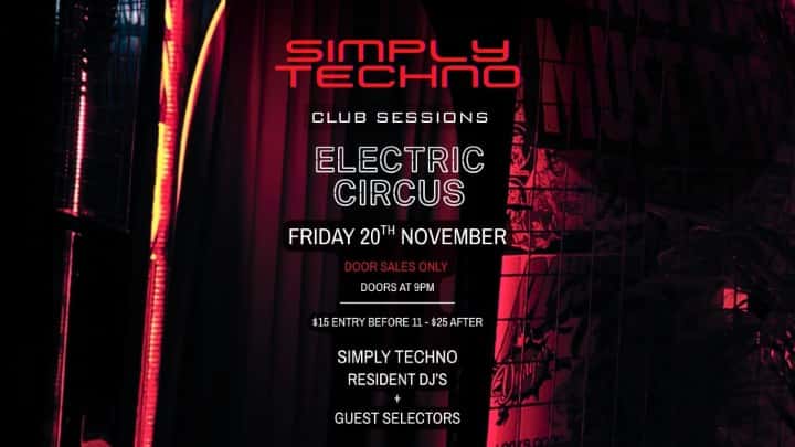 Flyer of SIMPLY TECHNO // CLUB SESSIONS