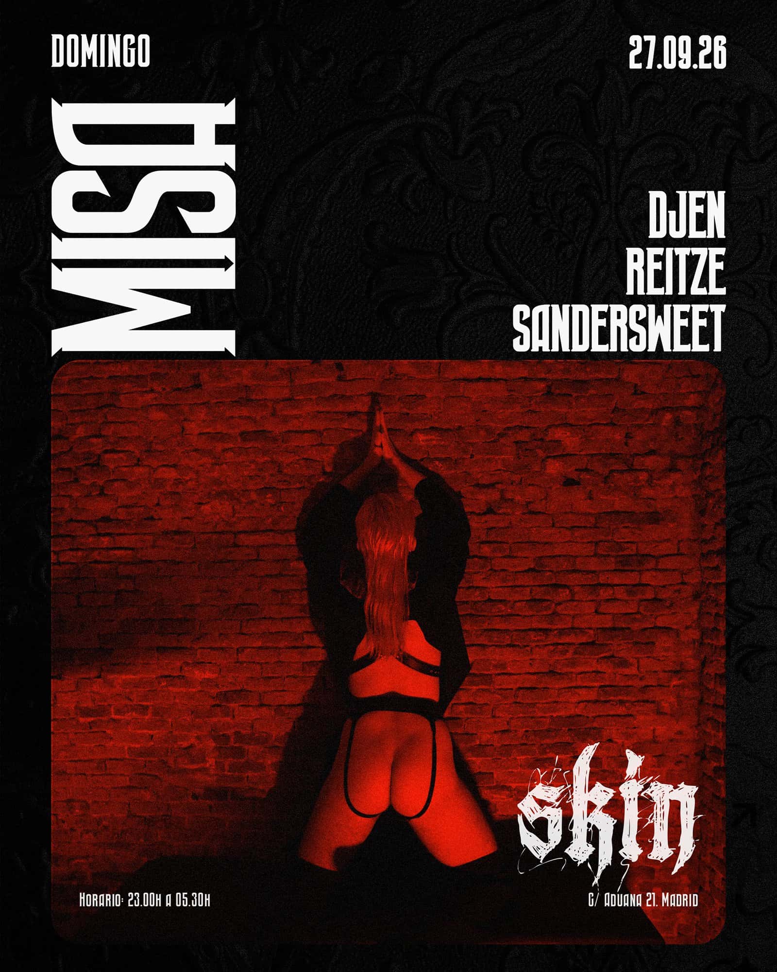 Cartel de SKIN MISA: DJEN + REITZE + SANDERSWEET