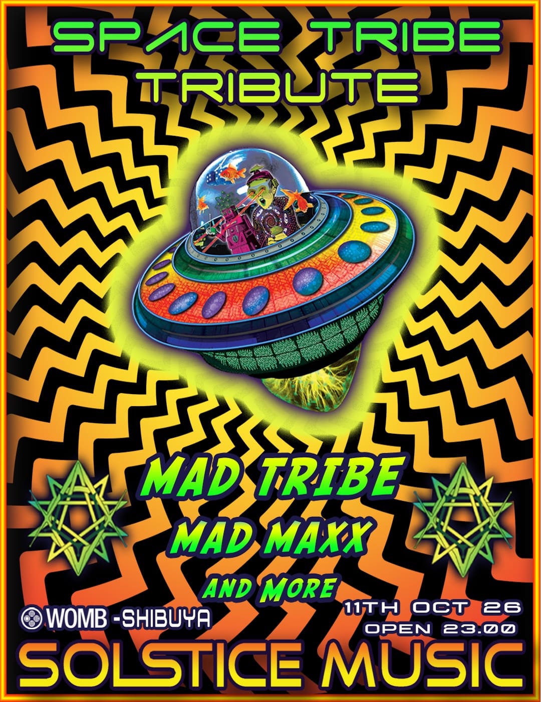 Flyer de SOLSTICE MUSIC PRESENTS : SPACE TRIBE TRIBUTE