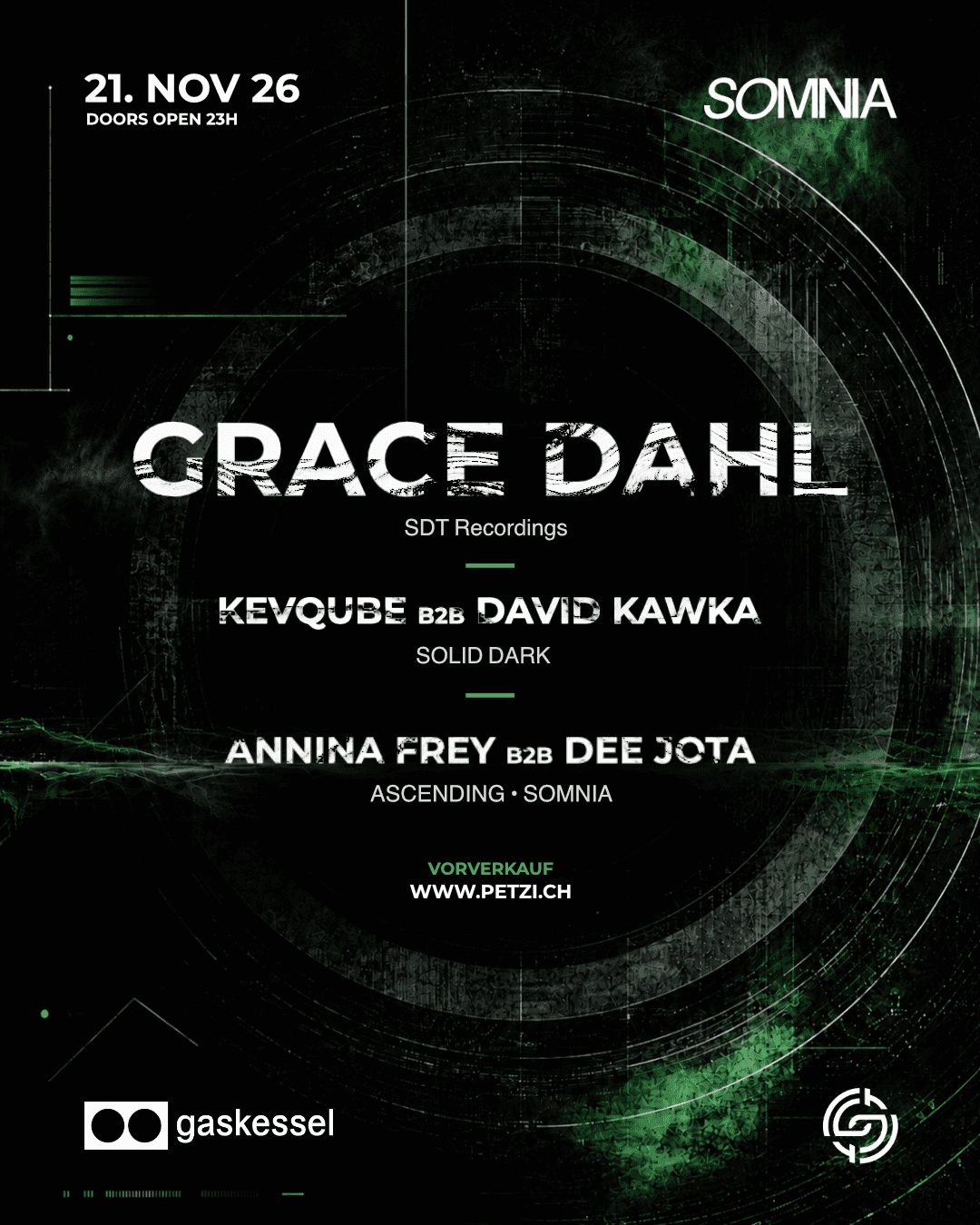 Flyer de Somnia w/ Grace Dahl