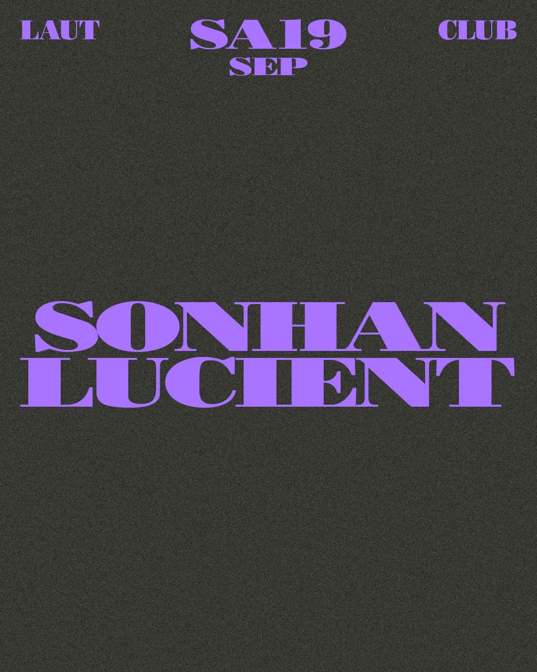 Flyer de Sonhan + Lucient