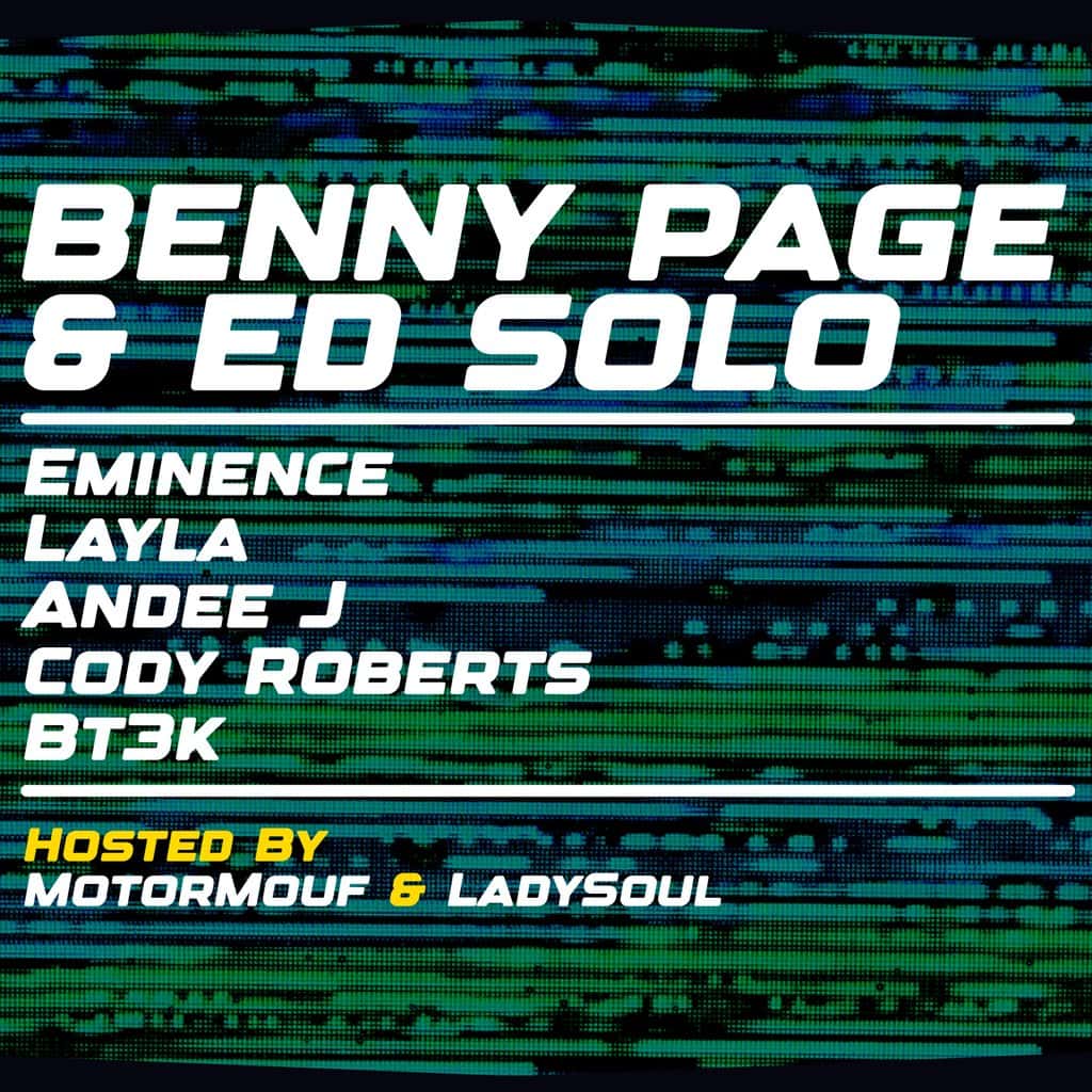 Flyer of Static Events Presents:- Benny Page x Ed Solo + Eminence & More