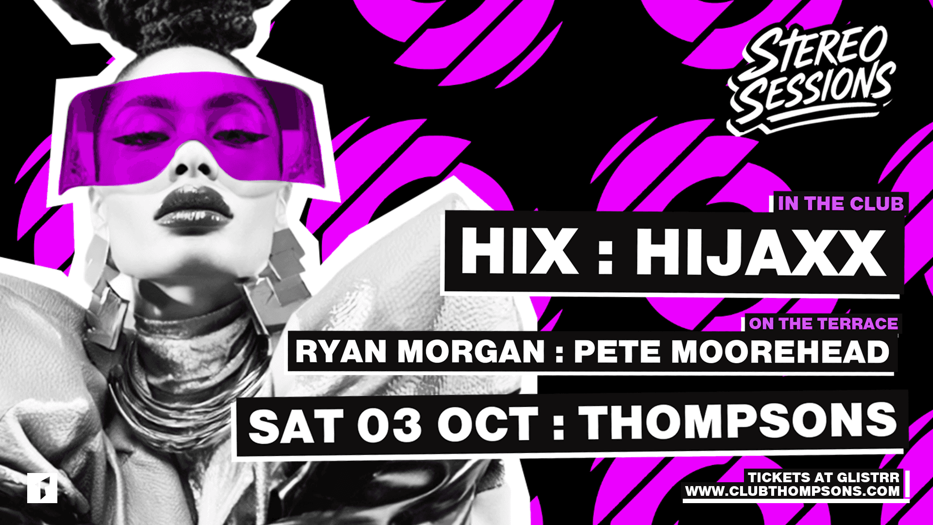 Flyer of STEREO SESSIONS : SATURDAYS : THOMPSONS