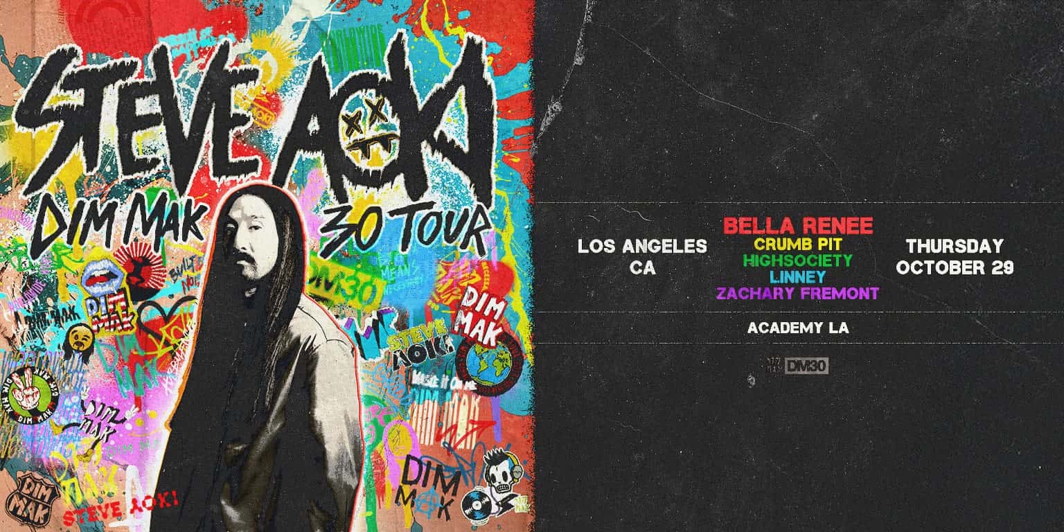 Flyer of Steve Aoki