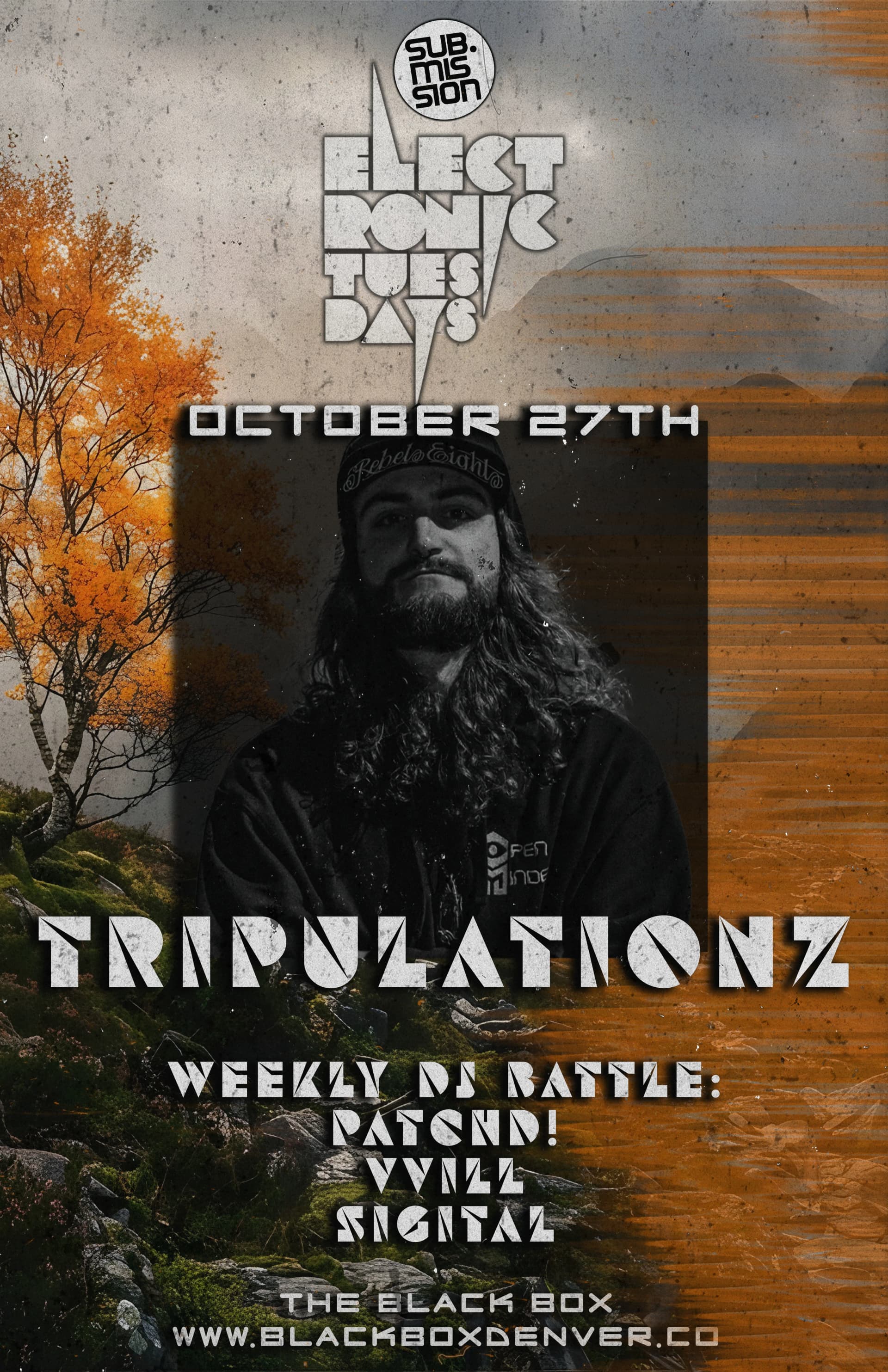 Sub.mission Electronic Tuesdays: TRIPULATIONZ. Weekly DJ Battle - Patchd!, Vvill, Sigital. Open Decks in The Lounge.
