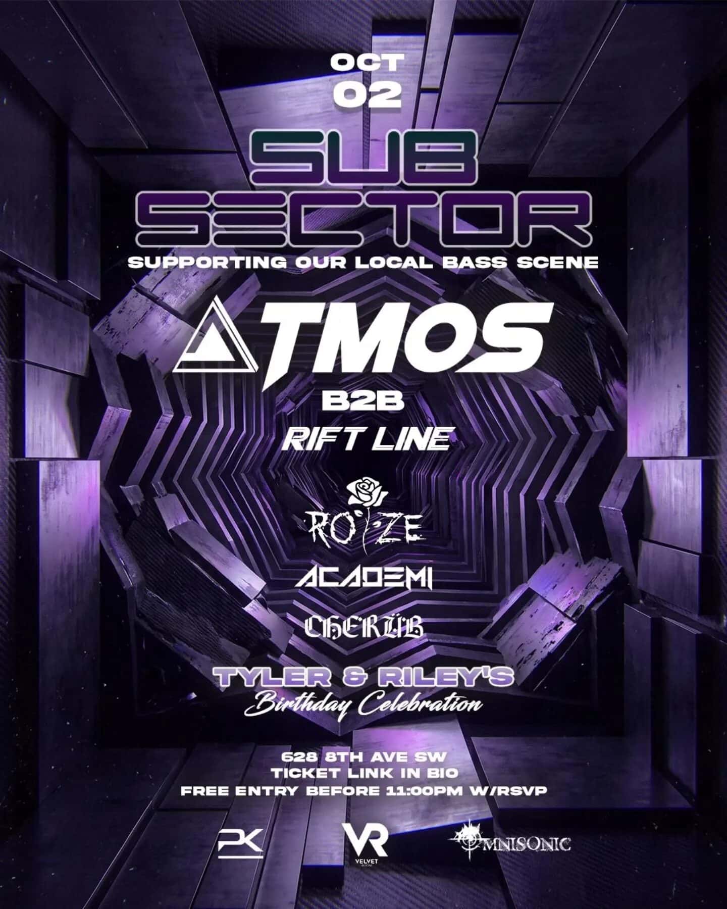 Flyer of SUB SECTOR – Tyler and Riley Birthday Takeover