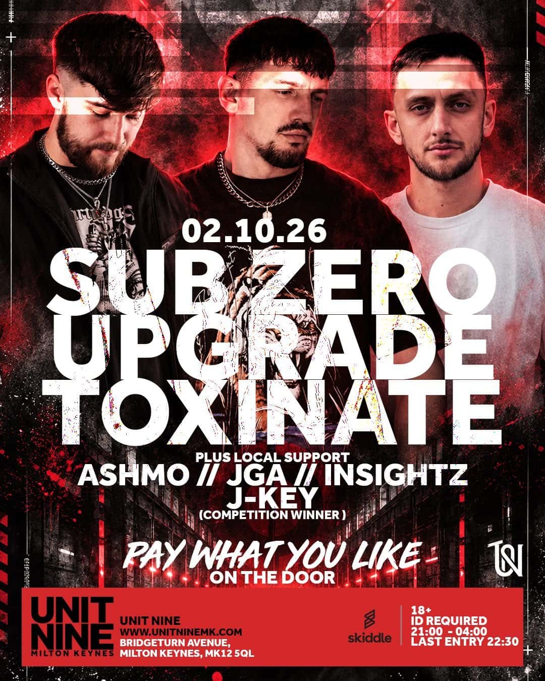 Flyer of Sub Zero, Upgrade, Toxinate & More - FREE - Pay What You Like!