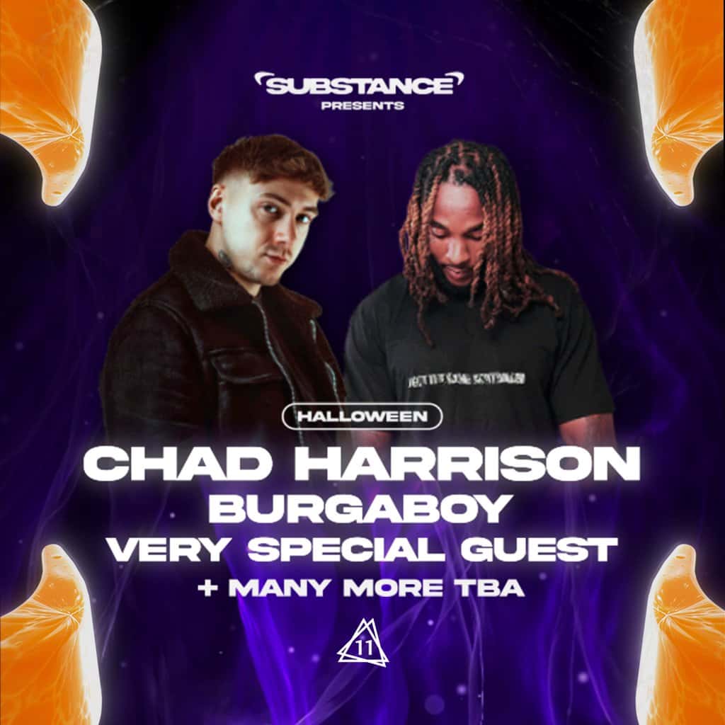 Flyer of Substance Halloween w/ Chad Harrison, Burgaboy + Special Guest
