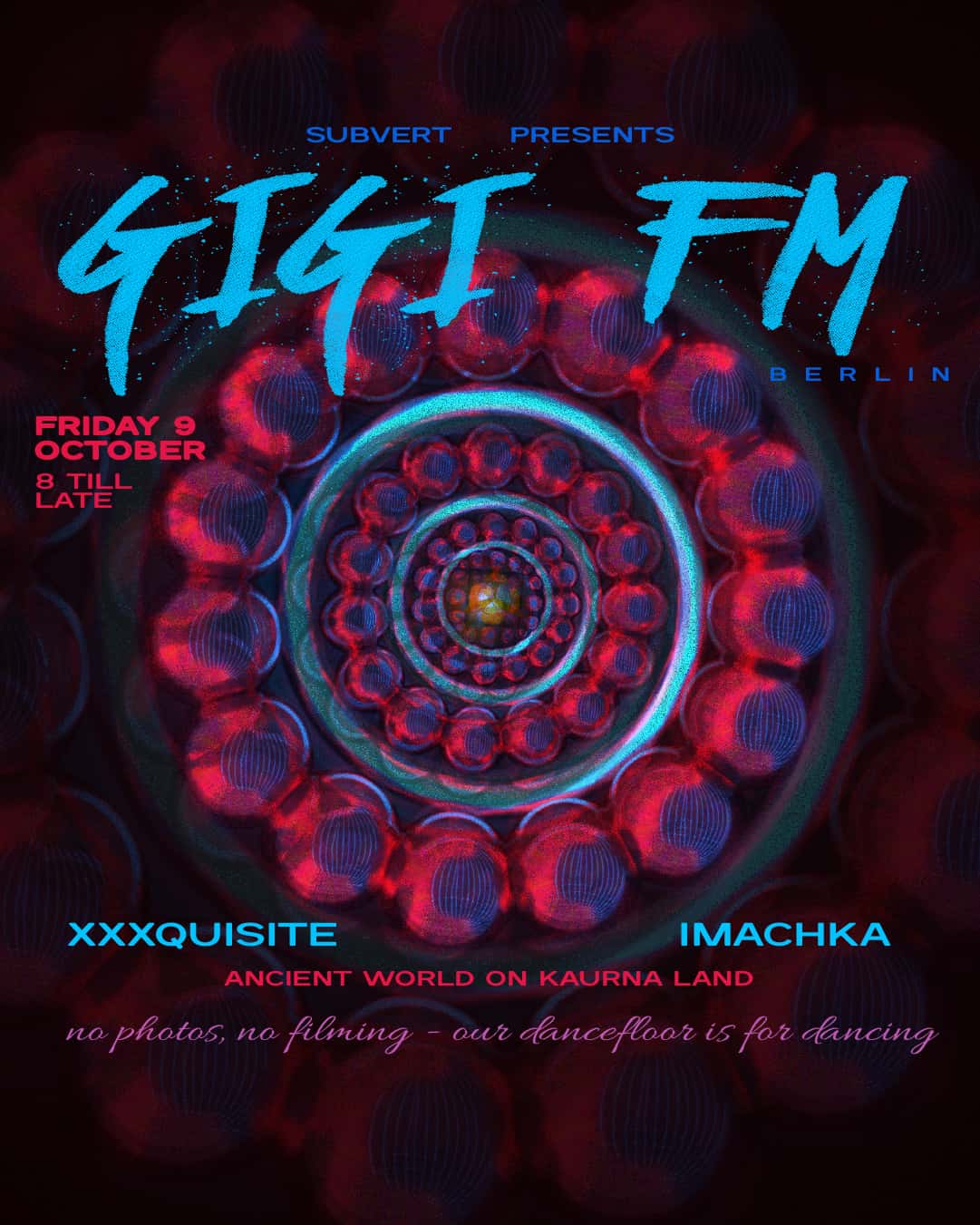 Flyer of subvert presents GiGi FM (Berlin)