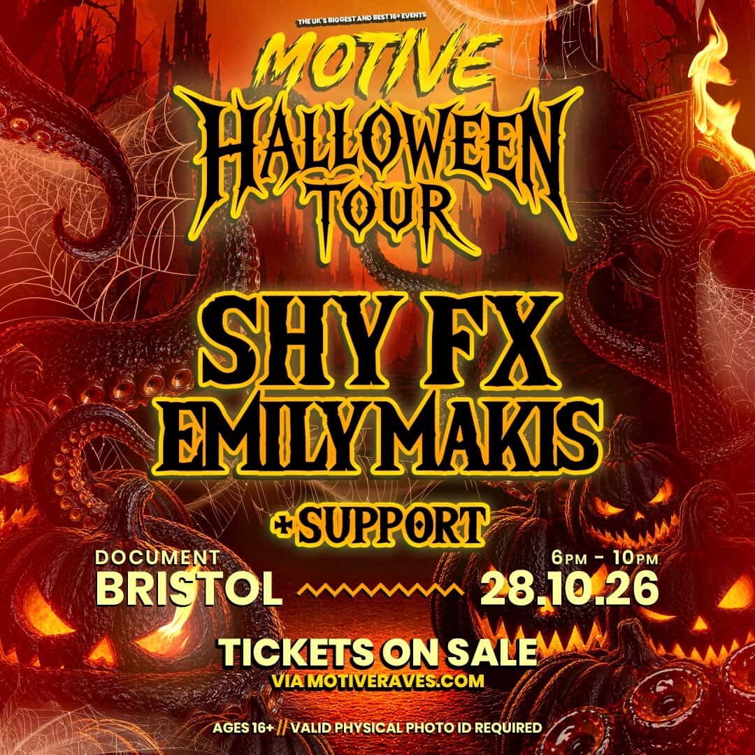 Flyer of SuperMotive Bristol 16+ Halloween Rave
