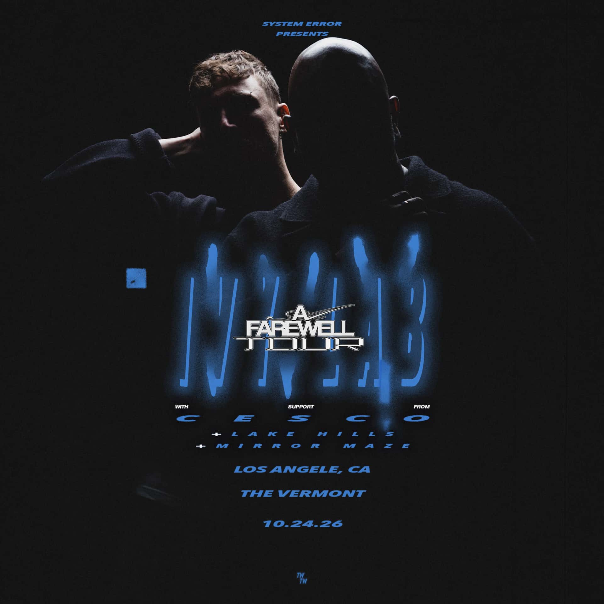 Flyer of SYSTEM ERROR presents IVY LAB (Final LA Show)
