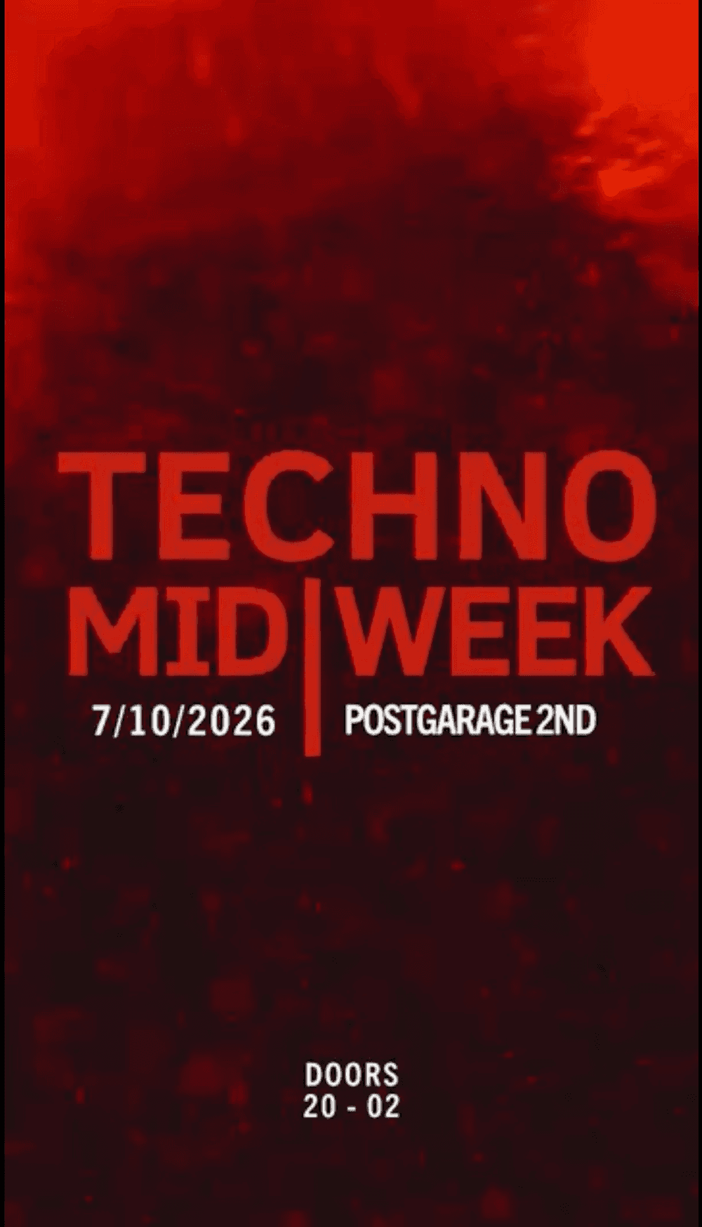 Flyer de techno Midweek -lowkey wednesday rave