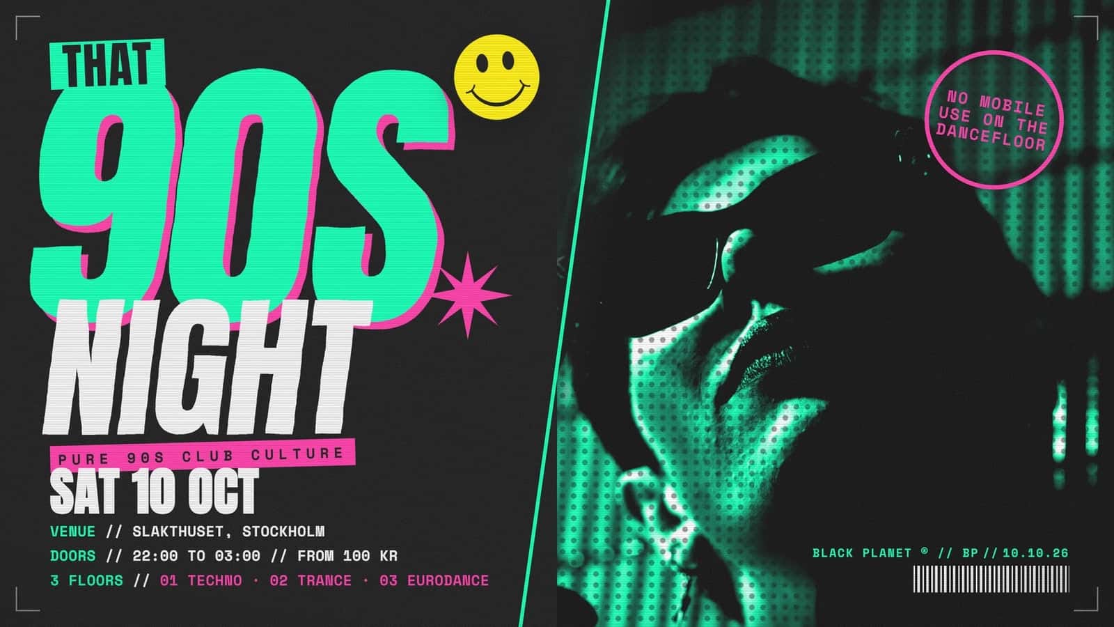 Flyer of That 90s night - 3 floors with 90s Techno, Trance, Eurodance