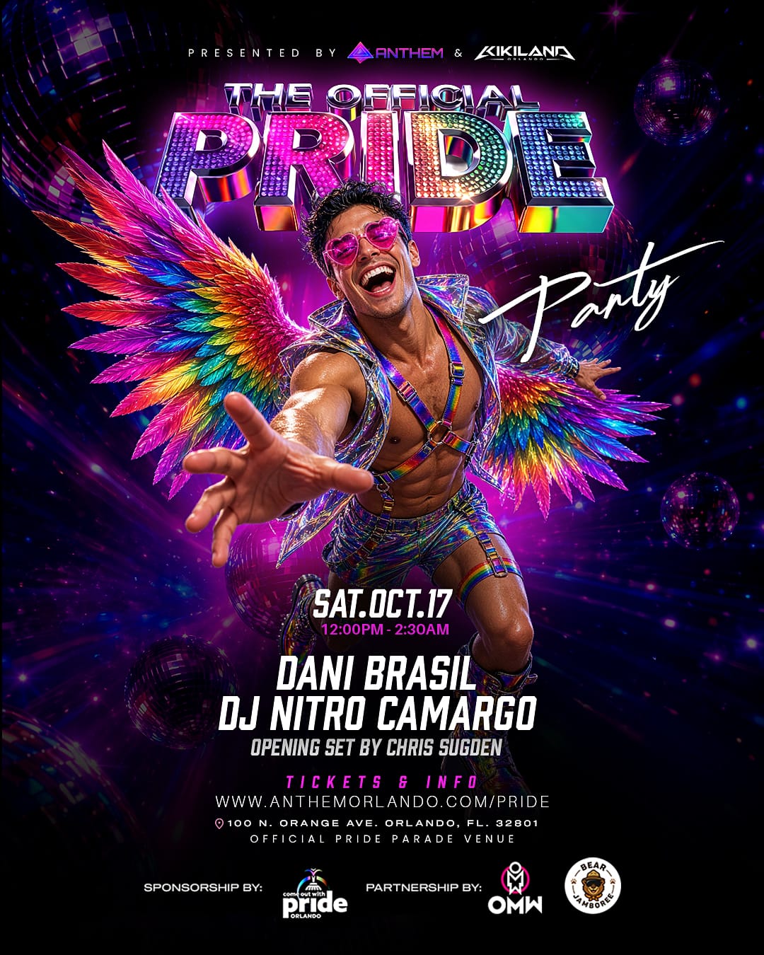 The Official Pride Party with DJ Nitro Camargo & DJ Dani Brasil at Anthem Orlando