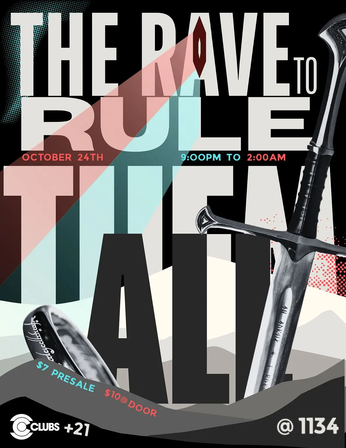 Flyer of The Rave to Rule Them All